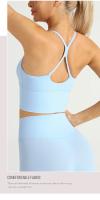 Sujetador Deportivo Para Mujer En Color Sólido Estilo Yoga Gimnasio Cruzado Atrás En Y Sexy Fitness Running Entrenamiento - details 10