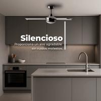 EVVO Ventilador de techo con luz y mando V516 Steel, silencioso, Ø132cm, 4 aspas, 3 velocidades, 65W, temporizador - details 2