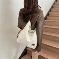 Bolso De Hombro Cruzado Grande Para Mujer Bolsa De Tela De Lona Versátil Para Nuevo Viaje Bolsa De Mano Doble Para Estudiantes - details 1
