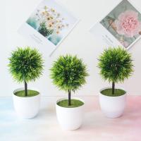 1 Pcs Planta Artificial De Pheonix En Maceta Ball De Hierba Verde Simulada Decoración Para Sala De Estar Oficina Y Festivales - details 6