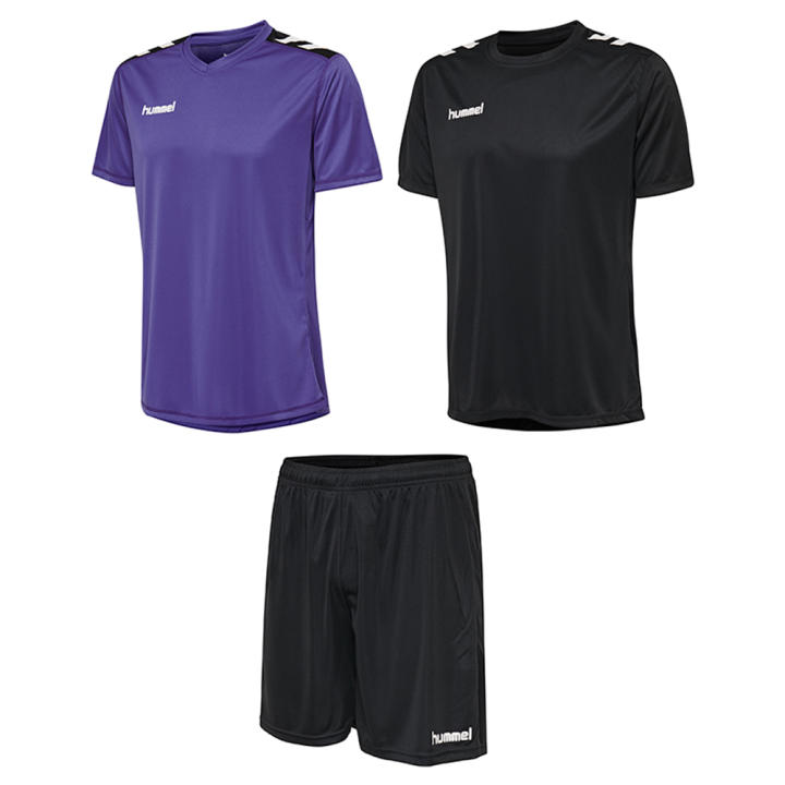 Set hummel® morado y negro 100% poliéster