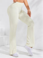 Leggings De Perna Ancha Para Mujer High Waist Yoga Fitness Gimnasio Deportes Casual Slim Elastic Waist Nylon SPANDEX Sin Bolsillos - details 5