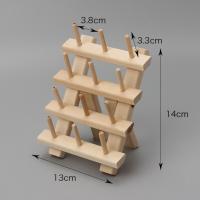 Caja De Almacenamiento Para Hilo De Costura De Madera Organizador De Telas Plegable Para Bordado Tamaños Múltiples Soporte Para Bobinas De Hilo - details 11