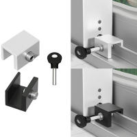2 Pcs Bloqueador De Ventana Ajustable Para Niños Y Animales Seguridad Antirrobo Puerta Sin Perforar Herramienta De Aluminio - details 0