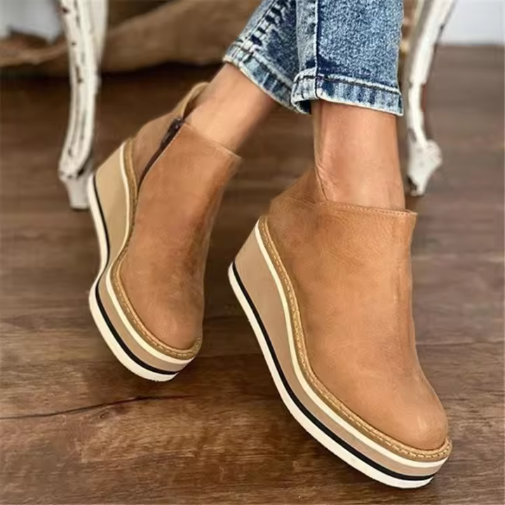 SP Nuevas Botas de otoño E invierno y Botines desatados para Mujer, BOTAS Chelsea de Suela Gruesa y Tacón bajo, BOTAS de moda, Zapatos de mujer de talla Grande. - 1