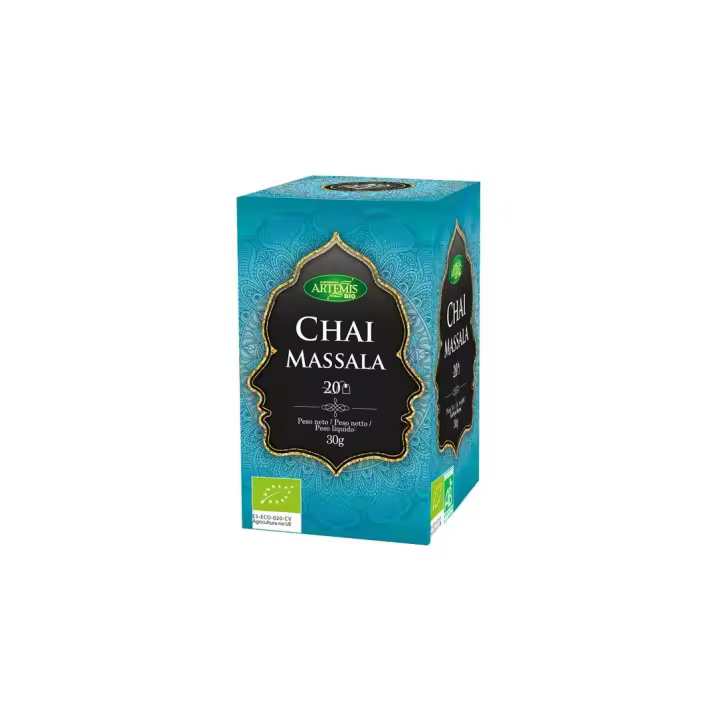 Artemis Chai Massala 20 Filtros Bio - Té Ecológico Sin Teína - Especias Estilo Massala - 1