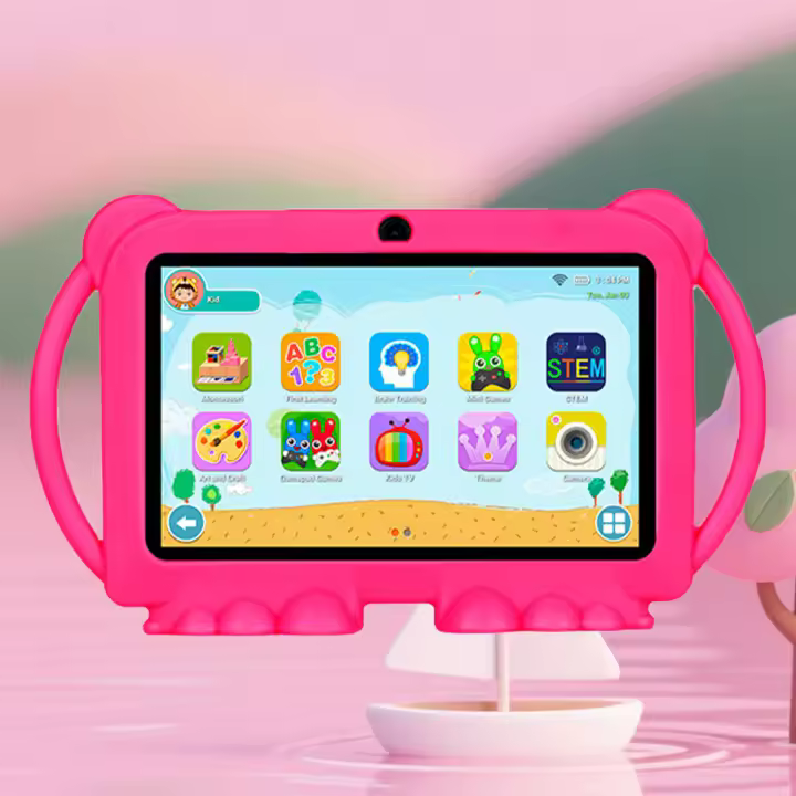 Tablet infantil de 7 pulgadas, pantalla IPS antirreflejos, aplicaciones educativas, procesador octa-core, rosa - 1