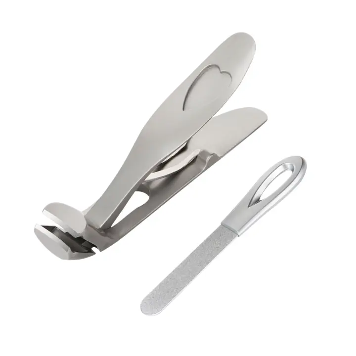 Cortaúñas para uñas gruesas, ergonómico, con cabezal angular, para personas mayores, de acero inoxidable. - 1