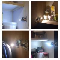 10Pcs Luz Inteligente De Inducción Táctil LED Para Armario Sensor De Luz Nocturna Para Armario De Dormitorio Y Gabinete Incluye Baterías AA (no Incluidas) - details 1
