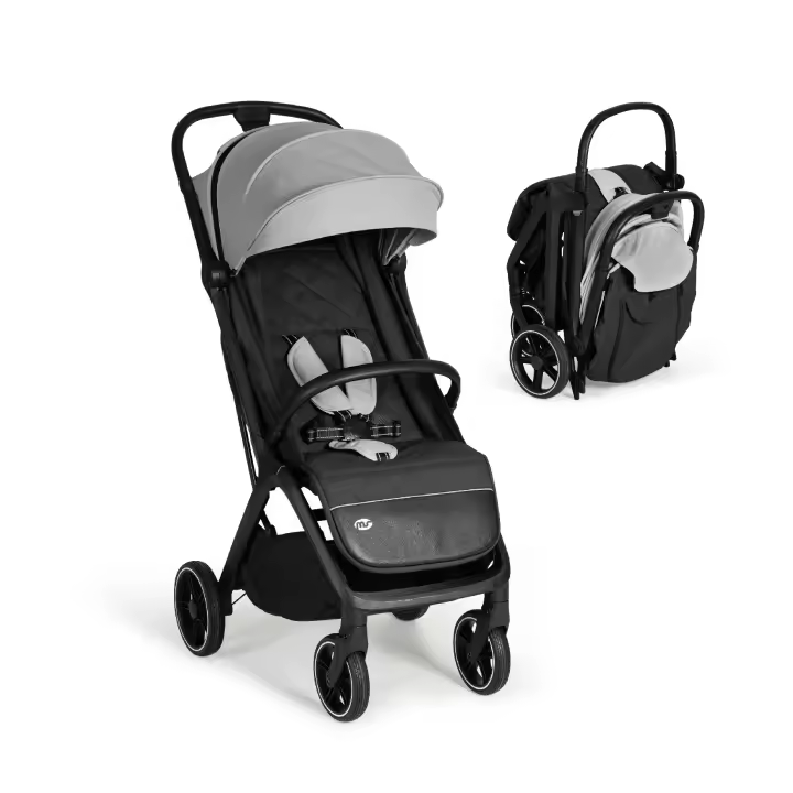 Ms - Silla de Paseo iWalk Autofolding | Carrito Bebe ligero desde Nacimiento hasta 48 meses o 22 kg | Botón Plegado rápido, Amortiguadores, Capota XXL Hidrófoba, ruedas grandes y reclinación máxima - 1
