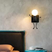Lámpara De Pared Creativa Y Moderna Con Muñecos Nórdica De Metal Para Iluminación De Dormitorio Y Sala De Niños Y Bebés - details 13