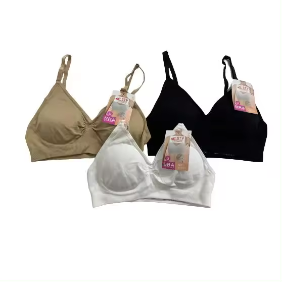 INTIMOLAND - STV International Top de Mujer con Tirantes Finos y Rellenos Desmontables | Licra y Sin Costura | Pack de 6 o 12 Unidades - 1