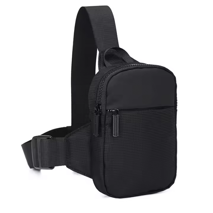 Bolso Pequeño Para Hombre De Moda Con Cierre De Cremallera Material Oxford Suave Con Bolsillo Para Móvil Estilo Versátil - 1