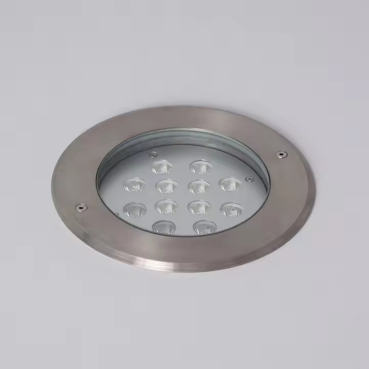 Ledkia Foco Exterior LED 12W Empotrable Suelo Inox 3000K Blanco Cálido - 1