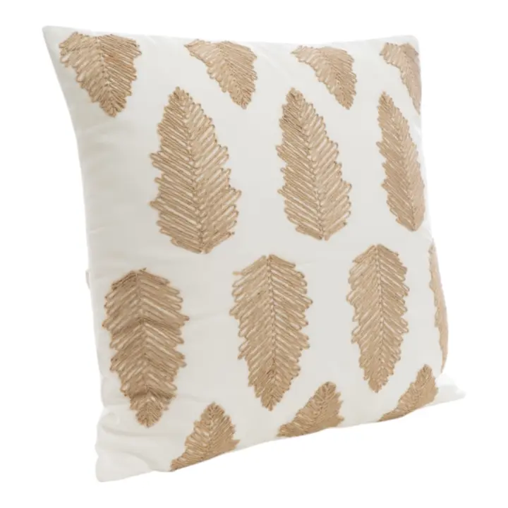 Cojin poliester Beige, blanco 45x45x15cm. El mejor complemento para tu hogar. - 1