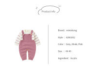 Romper Invierno Bebé Niño Niña Nueva Otoño Larga Manga Acrílico Unisex Mono De Playa De Pie Un Solo Piezo Ropa Infantil - details 2