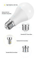 12PCS Bombillas LED E27 E14 B22 220V 3W 6W 9W 12W 15W 18W 20W Luz Cálida Fría Natural Para Sala De Estar Bombilla Globular 270° - details 7