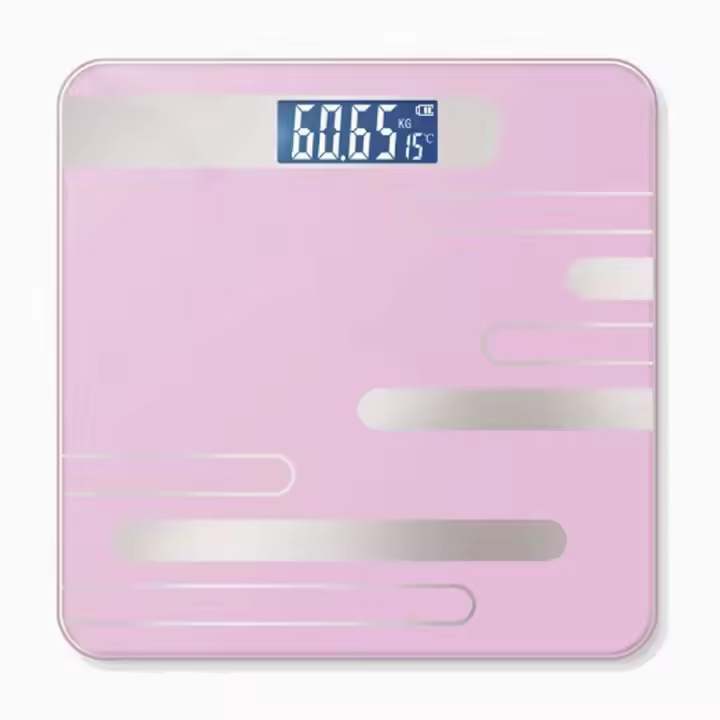 Báscula De Piso Para Baño Escala De Peso Digital Con Pantalla LCD Escala Electrónica De Vidrio Escala De Medición Inteligente Para El Cuerpo - 1