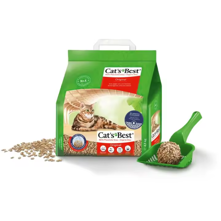 LECHO ECOLÓGICO GATOS CAT'S BEST ORIGINAL 4.3KG - 1