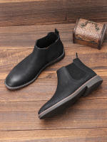 Botas Chelsea Para Hombre 40-46 2023 Moda Confortable Marca #CL5321 Sintético Antejo Suela TPR Cierre Elastic Band Tobilleras - details 3