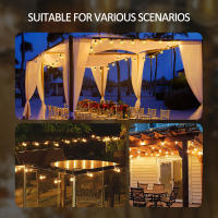 Luces Solares De Cadena G40 Para Patio Con Bombillas LED Inalámbricas Y Resistente Al Viento Para Jardín Bistró Luz Solar Exterior IP44 Dimmable - details 12