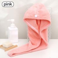 Toalla Para Secado Rápido De Pelo De Microfibra Coral Super Absorbente Turbante Para Secado Del Pelo Envoltura Rápida - details 7