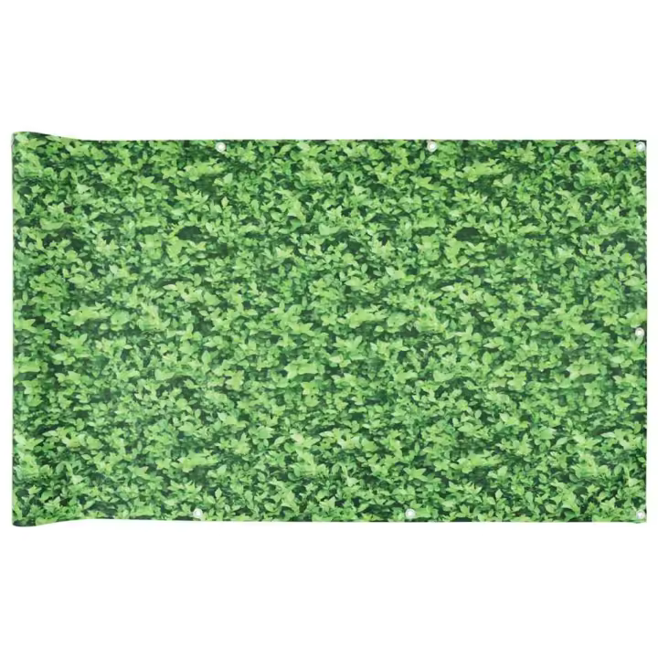 Pantalla de privacidad de balcón PVC plantas verde 500x120 cm - 1