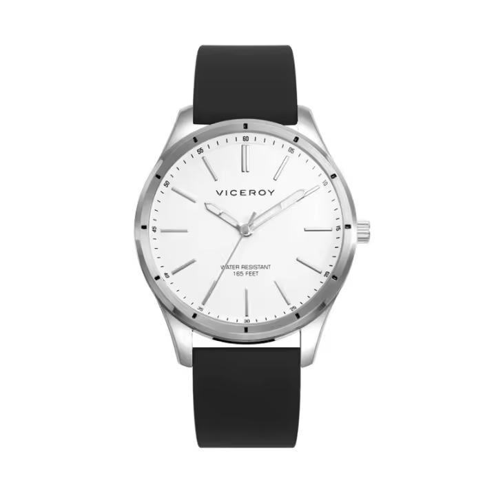 Reloj Viceroy Hombre Acero Correa Negra Silicona 401383-07 - 1