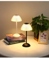 Lámpara De Mesa LED Táctil Recargable Luz De Lectura Retro Sin Cable Nórdica Para Estudio Dormitorio Escritorio Barra Hogar - details 11