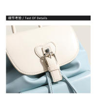 Bolso pequeño azul y blanco nuevo 2023 para salir, linda mochila con diseño de perro canela para mujer, mochila pequeña de moda versátil de verano - details 4