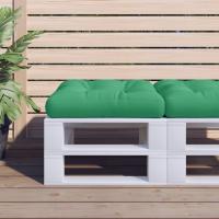 vidaXL Cojín para palés tela estampado de hojas 60x61,5x10 cm en color Diseño de hojas/Antracita/Rojo y más | acolchados duraderos para sofás de jardín terraza exterior - details 4