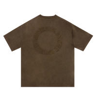 Camiseta De Verano Para Hombres Y Mujeres Con Bordado De Letras Cuello Redondo De Cuero Cortado Manga Corta Estilo Casual Oversize Top Tees - details 9