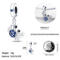 Encantos De Tortuga Marina Caracol Sirena En Plata De Ley 925 Para Pulseras Originales Accesorio De Joyería Regalo - details 4