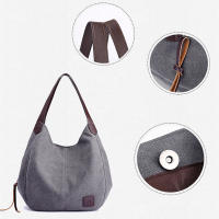 Bolso De Hombro Para Mujer Yogodlns Vintage De Lona Gran Capacidad Bolso Casual Con Manija Nueva Moda Bolso De Compras Para Dama - details 21