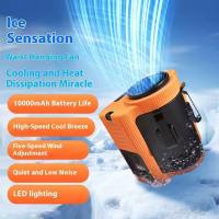 Nuevo ventilador de cintura para exteriores con carga USB de 10000 mAh, batería portátil inteligente de larga duración, luz LED, ventilador pequeño - details 0
