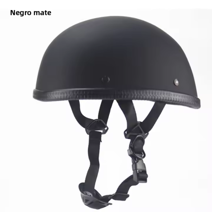 Casco De Motocicleta Retro APROBADO DOT Medio Con Material ABS Tamaño Unisex 54-63CM Seguridad Y Comodidad En Tu Viaje - 1