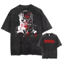 Camiseta De Hombre Con Estampado Invencible Ropa Hombre Tejido Algodón Estilo Casual Cuello Redondo Manga Corta Verano - details 2