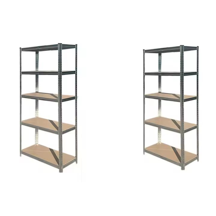 2 Estantería Modular de Acero Galvanizado y MDF Antihumedo 5 Baldos Ajustables Carga Máxima 875Kg 180*40*90cm  estante almacen casa  taller - 1