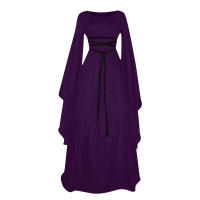 Vestido Medieval Vintage Para Mujer Disfraz De Bruja De Halloween Vestido Gótico De Noche De Fiesta Disfraz De Vampiro Estilo Retro Américano - details 19