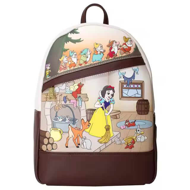 Mochila Blancanieves Disney Loungefly 25cm. Mochila ergonómica con amplio espacio. Diseño resistente y versátil para llevar tus pertenencias con estilo. - 1