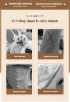 Nido De Algodón Tejido a Mano Para Gatos Y Perros Mordedor Redondo Para Verano Almohadilla Refrescante Ropa De Cama Para Gatos Lavable Con Cuerda De Algodón - details 1