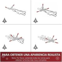 Árbol de Navidad Nevado Realista Artificial Material PVC Soporte de Metal 150/180/210/240cm - details 3