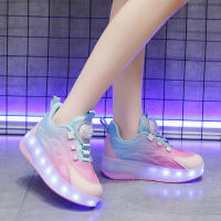 Zapatillas De Niños Con Luces LED Zapatillas De Patinaje Al Aire Libre Para Niños Y Niñas Zapatos Deportivos Cargados Por USB Zapatillas Casuales - details 10