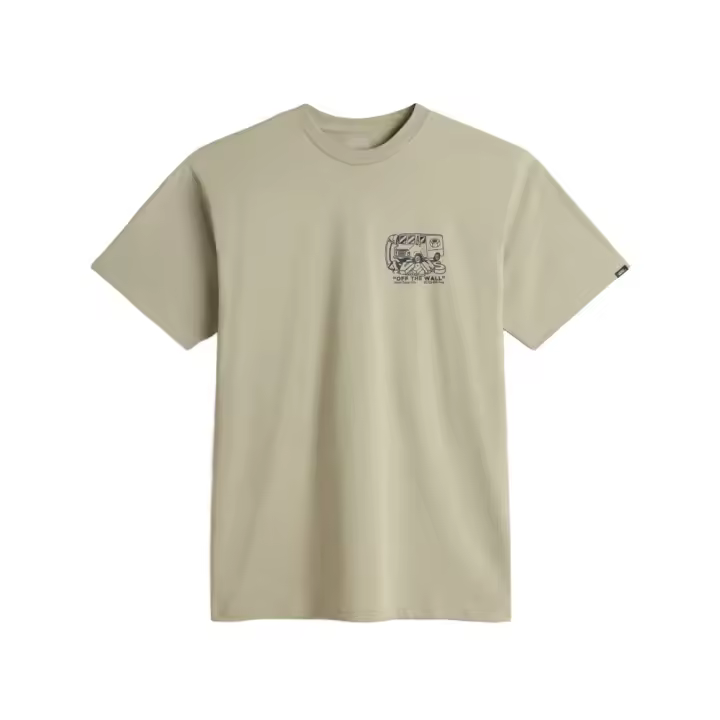 Camiseta Marrón Vans Next Stop London Fog Estilo Casual y Cotidiano - 1