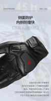 Guantes De Motocicleta Para Hombre Cuero Genuino Táctil Motocross Guantes De Carreras Negros Adecuados Para Todas Las Estaciones - details 21
