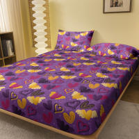 Sábana Individual Con Patrón De Alas De Amor En Textil De Poliéster 100% Con Acabado Frosted Para Dormitorio Sin Almohadillas - details 1