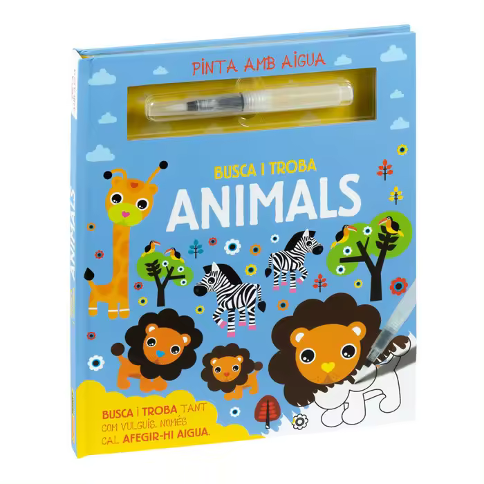 Libro PINTA AMB AIGUA BUSCA I TROBA ANIMALS Editorial PANINI INFANTIL Tapa dura - 1