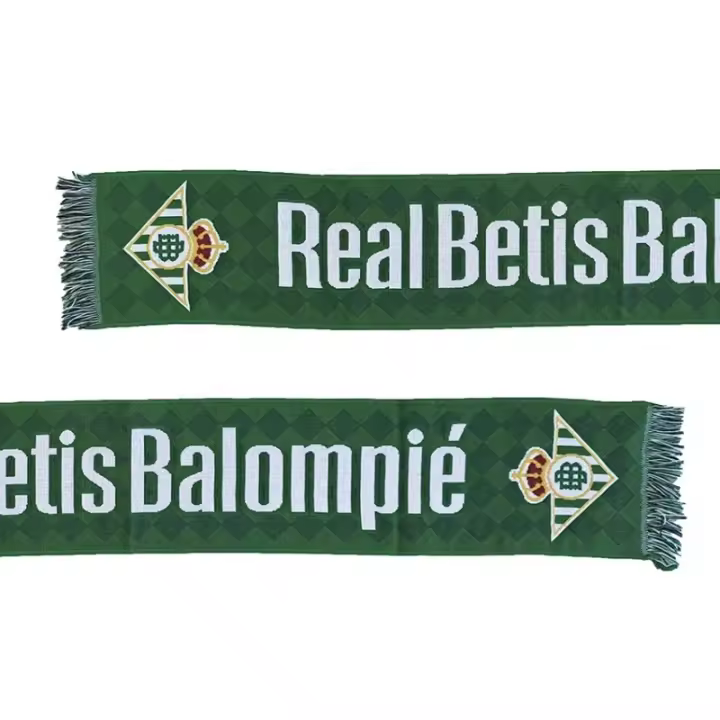 Bufanda Real Beti Balompié fondo verde con rombos letras blancas tamaño aproximado 130x20cm BRB73148 - 1