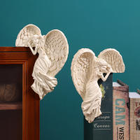 Decoración De Puerta Ángel Estatua 3D De Alas De Ángel Para Marco De Puerta Adorno De Esquina Arquitectónica Estilo Chino Tradicional - details 6