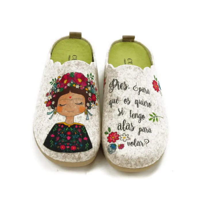 CUQUE mod. 5570 zapatilla casa para mujer en lana acrílica, sin cordones - 1